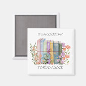 水彩「本に良い日読だ」 マグネット (正面/裏面)