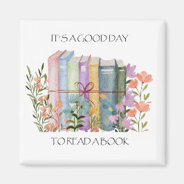 水彩「本に良い日読だ」 マグネット