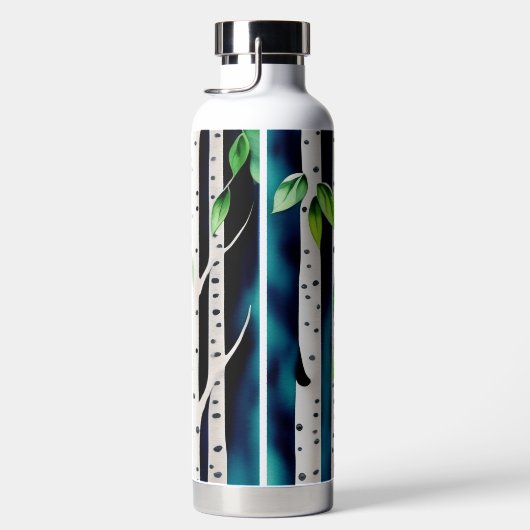 水彩《植物》アスペン木 ウォーターボトル (右面)