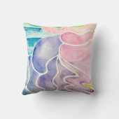 水彩/模様/ライト/パステル/ベッドルームデコール クッション (裏面)