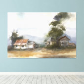 水彩（横） 1 キャンバスプリント (インサイチュ (ウッドフロア))