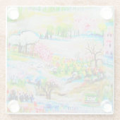 水彩（横） 2 ガラスコースター (裏面)