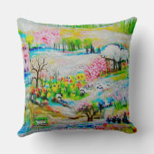 水彩（横） 2 クッション (裏面)