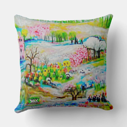 水彩（横） 2 クッション (裏面)