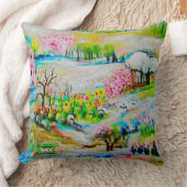 水彩（横） 2 クッション (ブランケット)