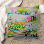 水彩（横） 2 クッション (ブランケット)