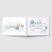 水彩 海の中のクラゲ  ゲストブック (全面)