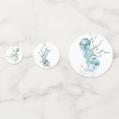 水彩　海の中　クラゲ　サンゴ礁 コンフェッティ (正面)