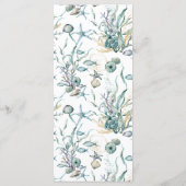 水彩　海の中　クラゲ　サンゴ礁 メニュー (裏面)