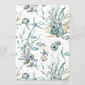 水彩 海の中 クラゲ サンゴ礁 メニュー (裏面)