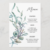 水彩 海の中 クラゲ サンゴ礁 メニュー (正面)