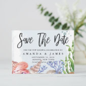 水彩 海岸 再婚誓約 記念日 お祝い セーブザデート (スタンド正面)