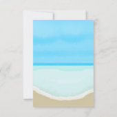 水彩 海辺 ウェディング 返信カード (裏面)