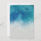 水彩 海辺 サマー ウェディング メニュー 招待状 (裏面)