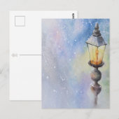 水彩（淡いクリスマス）はがき ポストカード (正面/裏面)