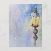 水彩（淡いクリスマス）はがき ポストカード (正面)