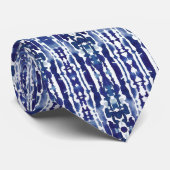 水彩(淡い淡い濃い青)シボリティ ネクタイ (ロール)