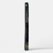 水彩（濃い緑）グラデーションと金ゴールド Case-Mate iPhoneケース (裏面 / 右)