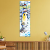 水彩 – 灯台 キャンバスプリント (インサイチュ (リビング))