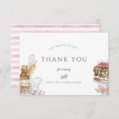 水彩 焼き菓子 誕生日パーティー サンキューカード (正面/裏面)