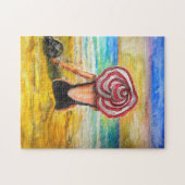 水彩 – 熟考 ジグソーパズル (横)