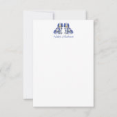 水彩(犬)スタッフォードドッグパーソナライズされた ノートカード (正面)