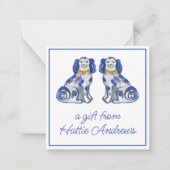 水彩（犬）スタッフォード犬ギフトエンクロージャー ノートカード (正面)