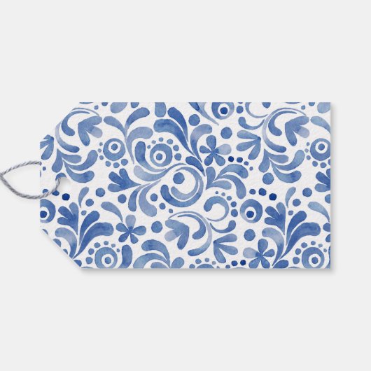 水彩(犬)スタッフォード犬 ギフトタグ (裏面横)