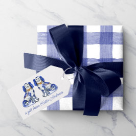 水彩（犬）スタッフォード犬 ギフトタグ