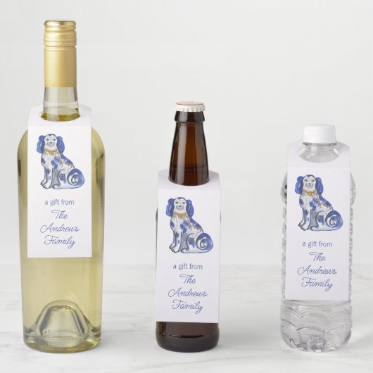 水彩（犬）スタッフォード犬 ボトルネックタグ (インサイチュ)