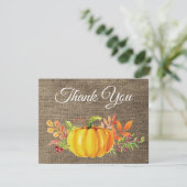 水彩 秋のカボチャ バルコニー 感謝カード (スタンド正面)