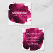 水彩(筆塗り) スクエア名刺 (正面/裏面)