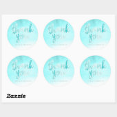 水彩 – 結婚式用シール-ティール（緑がかった色） |結婚式 ラウンドシール (シート)