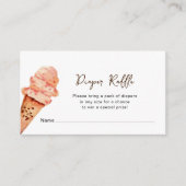 水彩 絵の具 ベビーシャワー おむつ ラッフル エンクロージャーカード (正面)