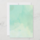 水彩（緑） |かわいいモダンブライダルブランチ 招待状 (裏面)