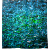 水彩 – 緑 シャワーカーテン (正面)