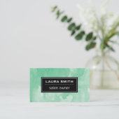 水彩（緑） 名刺 (スタンド正面)
