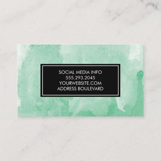 水彩（緑） 名刺 (裏面)