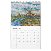 水彩 – 美しい季節 カレンダー (2月 2027)