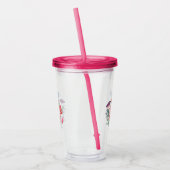 水彩、花、花束。 アクリルタンブラー (左)