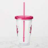 水彩、花、花束、バラ。 アクリルタンブラー (右)