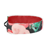 水彩 赤い花 アスレチックヘッドバンド (左)