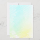 水彩 赤ちゃん男の子服 ベビーシャワー 招待状 (裏面)