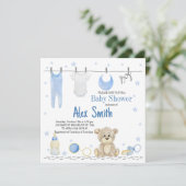水彩 赤ちゃん男の子 招待状 (スタンド正面)