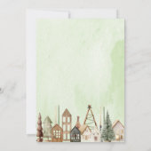 水彩 赤ちゃん 外は寒い ベビーシャワーの招待状 招待状 (裏面)