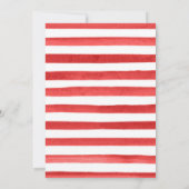 水彩 赤 オレンジ ローズ フレーム 21歳の誕生日 招待状 (裏面)