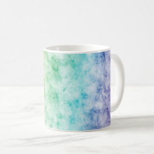 水彩 赤 オレンジ 黄色 アクアグリーン コーヒーマグカップ