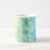 水彩 赤 オレンジ 黄色 アクアグリーン コーヒーマグカップ (中央)