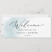 水彩（青）の座席ぶら下がった表ヘッダー (正面)