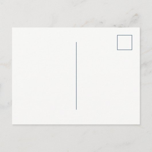 水彩(青)フローラ|引っ越し案内 案内ポストカード (裏面)